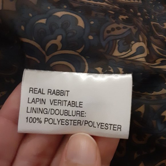 REAL/ GENUINE RABBIT Fur Vest- Excellent Condition- Like New- Soft Fur- Leather - Picture 9 of 9